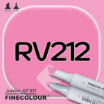 Маркер FINECOLOR Junior RV212 Прозрачный розовый двухсторонний