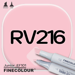Маркер FINECOLOR Junior RV216 Нежный розовый двухсторонний