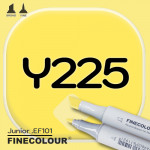 Маркер FINECOLOR Junior Y225 Кислотный желтый двухсторонний