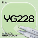 Маркер FINECOLOR Junior YG228 Кислотный зеленый двухсторонний