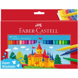 Фломастеры Faber-Castell "Замок", 50цв., смываемые