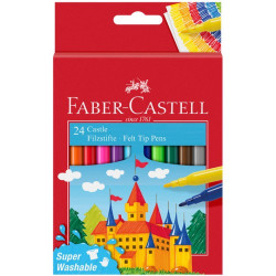 Фломастеры Faber-Castell "Замок", 24цв., смываемые