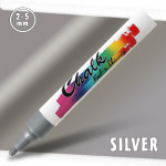 Маркер меловой Fat&Skinny Chalk 2-5 мм Серебряный (Silver)
