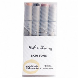 Набор brush-маркеров Fat&Skinny Skin Tone 12 шт