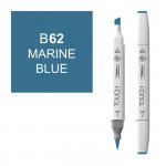 Маркер TOUCH BRUSH B62 Синий Морской (Marine Blue) двухсторонний на спиртовой основе