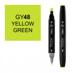 Маркер TOUCH Twin GY48 Желто-Зеленый (Yellow Green) двухсторонний на спиртовой основе