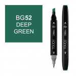Маркер TOUCH Twin BG52 Зеленый Насыщенный (Deep Green) двухсторонний на спиртовой основе