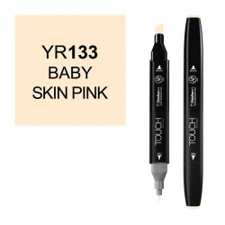 Маркер TOUCH Twin YR133 Розовый Телесный Нежный (Baby Skin Pink) двухсторонний на спиртовой основе