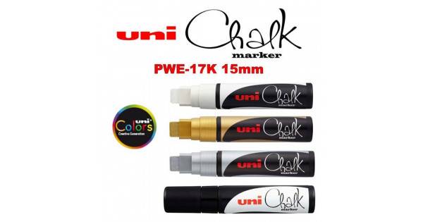 Uni Chalk Marker - Black, 15 mm