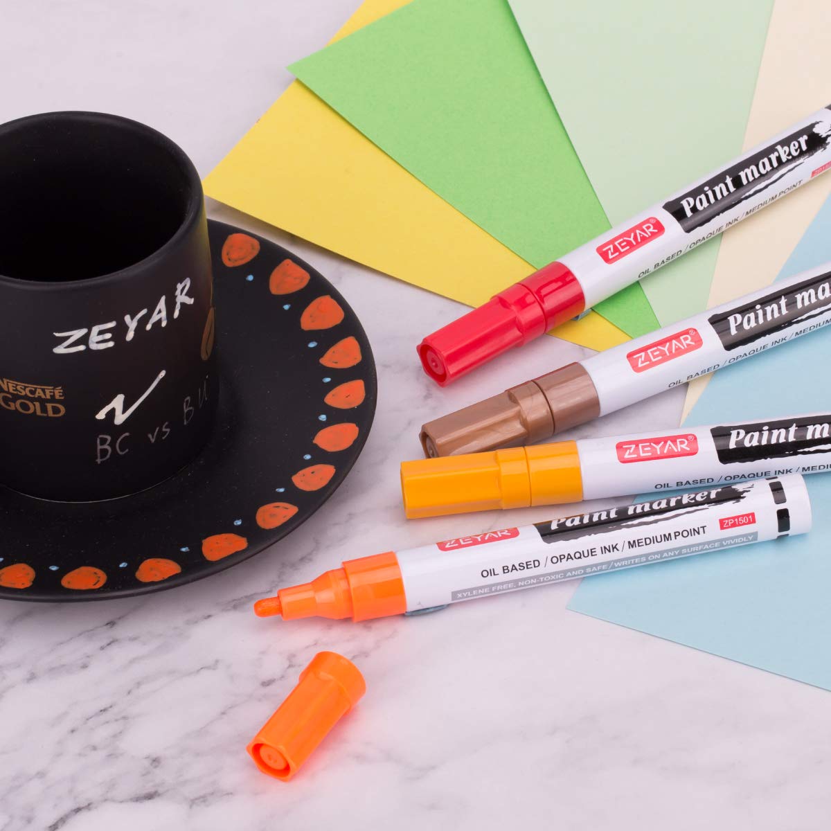 Маркер Zeyar Paint Marker ZP1501 Золото2.5 мм на маслянной основе. Купить в ВикАрт