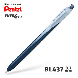 Гелевая ручка линер Pentel EnerGel Wave BL437-CA Темно-синий