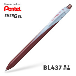 Гелевая ручка линер Pentel EnerGel Wave BL437-E Коричневый