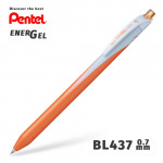 Гелевая ручка линер Pentel EnerGel Wave BL437-F Оранжевый