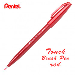 Линер-кисть Pentel Brush Sign Pen, красный