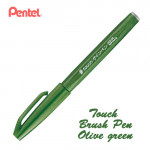 Фломастер-кисть Touch Brush Sign Pen Оливково-зеленый