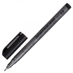 Ручка капиллярная для черчения ЗХК "Сонет" линер 0.6 мм, цвет чёрный