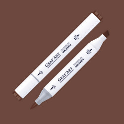 Маркер спиртовой Малевичъ GrafArt Brush, Коричневый темный T406