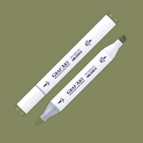 Маркер спиртовой Малевичъ GrafArt Brush, Серый зеленый 4 W204