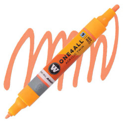 Маркер акриловый Molotow One4All 227HS-CO Twin (218) Неон-оранжевый (Neon orange fluorescent) 1,5-4 мм