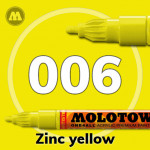 Маркер акриловый Molotow ONE4ALL 127HS 006 Желтый (Zinc yellow) 2мм