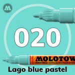 Маркер акриловый Molotow ONE4ALL 127HS 020 Сине-зеленый (Lago blue pastel) 2мм