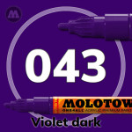 Маркер акриловый Molotow ONE4ALL 127HS 043 Темно-фиолетовый (Violet dark) 2мм