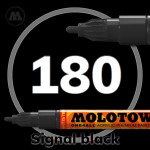 Маркер акриловый Molotow ONE4ALL 127HS 180 Черный (Signal black) 2мм