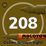 Маркер акриловый Molotow ONE4ALL 127HS 208 Коричневый (Ocher brown light) 2мм