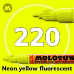 Маркер акриловый Molotow ONE4ALL 127HS 220 Неон-желтый (Neon yellow fluorescent) 2мм