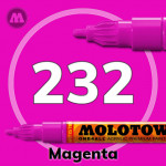 Маркер акриловый Molotow ONE4ALL 127HS 232 Маджента (Magenta) 2мм