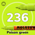 Маркер акриловый Molotow ONE4ALL 127HS 236 Ядовито-зеленый (Poison green) 2мм