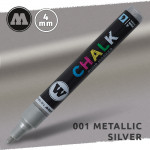 Маркер меловой Molotow CHALK 001 Серебро (Metallic_silver) 4 мм