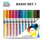 Набор маркеров AQUA COLOR BRUSH Basic Set 1, 12шт