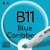 Двухсторонний маркер на спиртовой основе B11 Blue Caribbean (Карибский синий) SKETCHMARKER