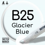 Двухсторонний маркер на спиртовой основе B25 Glacier Blue (Голубой ледник) SKETCHMARKER