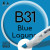 Двухсторонний маркер на спиртовой основе B31 Blue Laguna (Синяя Лагуна) SKETCHMARKER