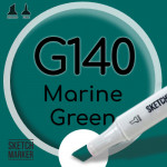 Двухсторонний маркер на спиртовой основе G140 Marine Green (Морской зеленый) SKETCHMARKER