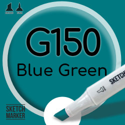 Двухсторонний маркер на спиртовой основе G150 Blue Green (Синевато-зеленый) SKETCHMARKER