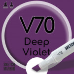 Двухсторонний маркер на спиртовой основе V70 Deep Violet (Глубокий фиолетовый) SKETCHMARKER