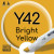 Двухсторонний маркер на спиртовой основе Y42 Bright Yellow (Яркий желтый) SKETCHMARKER