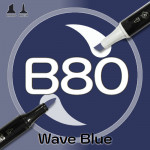 Маркер Sketchmarker BRUSH B80 Wave Blue (Морская волна) Два пера: кисть и долото. На спиртовой основе