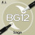 Маркер Sketchmarker BRUSH BG12 Sage (Шалфей) Два пера: кисть и долото. На спиртовой основе