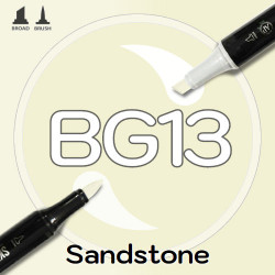 Маркер Sketchmarker BRUSH BG13 Sandstone (Песчаник) Два пера: кисть и долото. На спиртовой основе