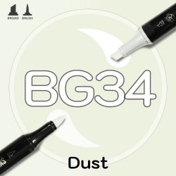 Маркер Sketchmarker BRUSH BG34 Dust (Грязь) Два пера: кисть и долото. На спиртовой основе