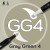 Маркер Sketchmarker BRUSH GG4 Gray Green 4 (Серо зелёный 4) Два пера: кисть и долото. На спиртовой основе