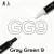 Маркер Sketchmarker BRUSH GG9 Gray Green 9 (Серо-зелёный 9) Два пера: кисть и долото. На спиртовой основе