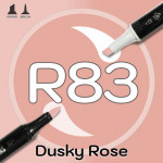 Маркер Sketchmarker BRUSH R83 Dusky Rose (Тёмная роза) Два пера: кисть и долото. На спиртовой основе