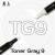 Маркер Sketchmarker BRUSH TG9 Toner Gray 9 (Тонированный серый 9) Два пера: кисть и долото. На спиртовой основе