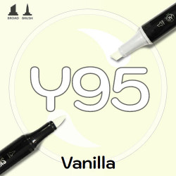 Маркер Sketchmarker BRUSH Y95 Vanilla (Ванильный) Два пера: кисть и долото. На спиртовой основе