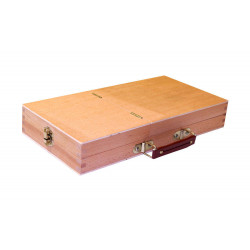 Ящик художника деревянный (вяз) для кистей и красок, 33x16,5x5 см